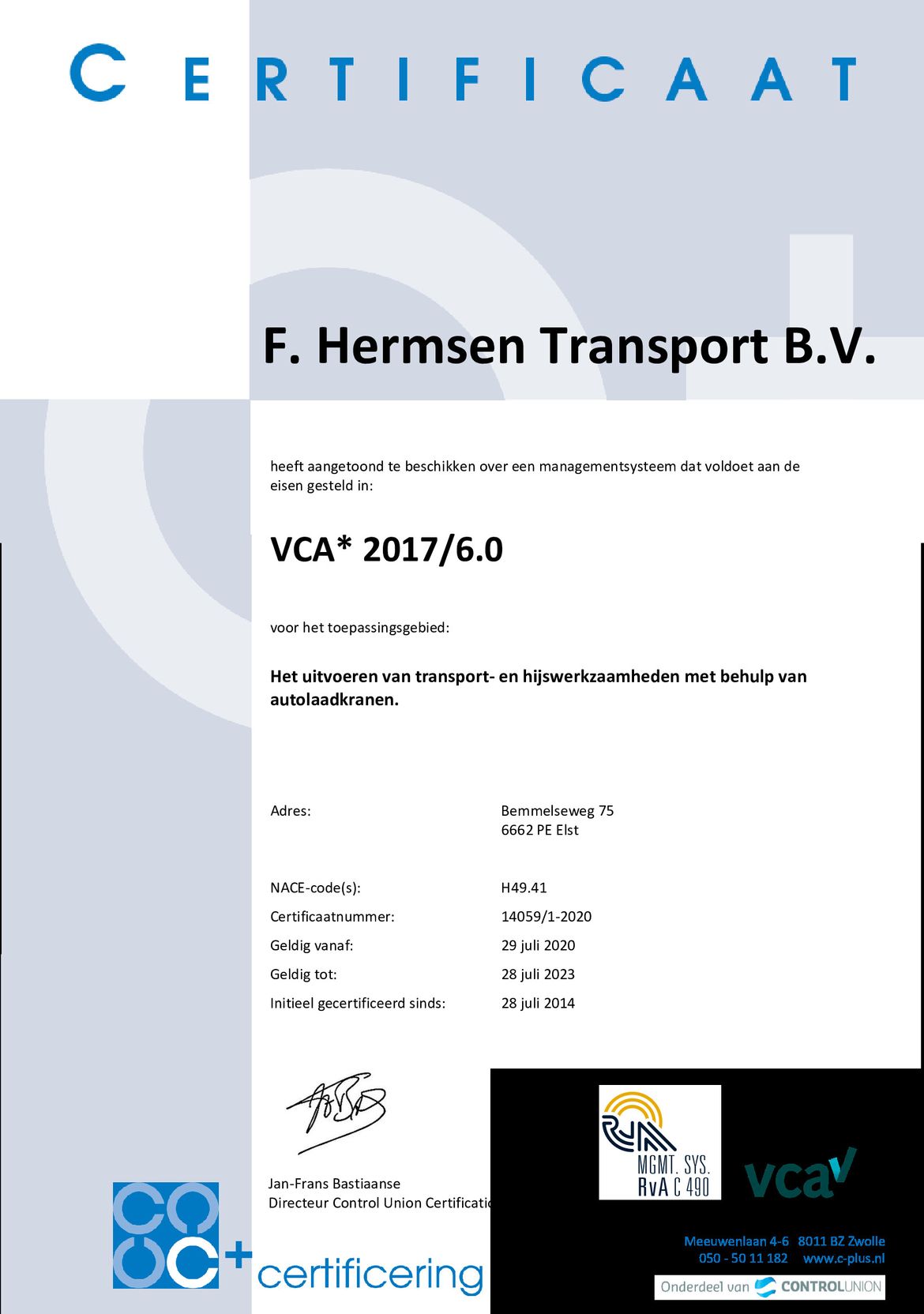 Transportbedrijf F. Hermsen Elst